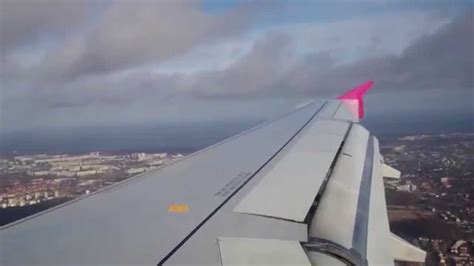 Airbus A320 landing (wing view) HD - YouTube