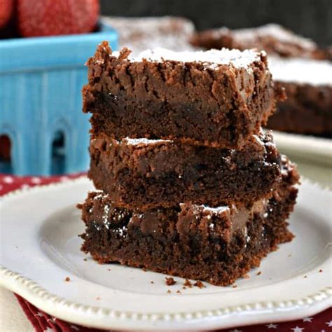 Gooey Chocolate Brownie Bars Recipe {Cake Mix Bars}