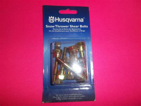 HUSQVARNA SNOW BLOWER SHEAR PINS / BOLTS / NUTS FITS MANY BRANDS OEM ...