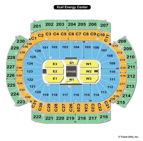 Xcel Energy Center, St. Paul MN - Seating Chart View