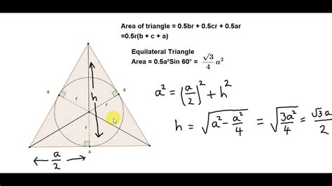 Radius of the incircle of an Equilateral Triangle - YouTube