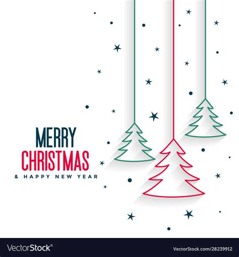 Elegant merry christmas white background Vector Image