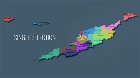 Anguilla 14 Districts & Islands Map (3D + Pre-rendered Images) - Blender Market