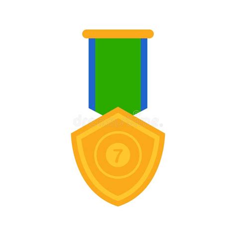 Gold Medal with Ribbon. Vector Illustration Stock Vector - Illustration ...