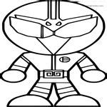 Red Power Ranger Coloring Page Printable Free