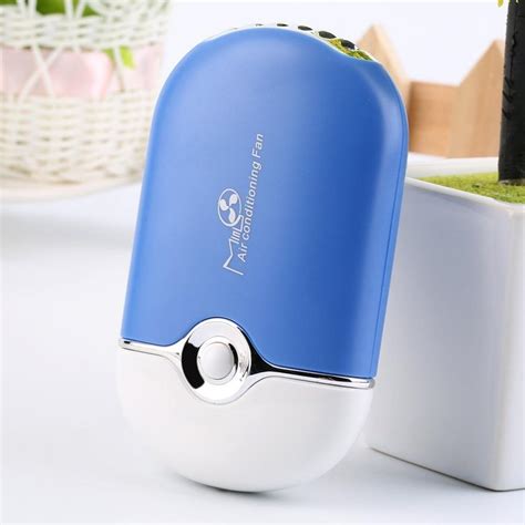 Mini Portable Fan Battery Operated Air Conditioner Powered Desk AC ...