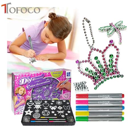 TOFOCO Jewelry Hand Drilling Diy Toys Early Education Diy For Girl Toys Gifts Crown and Musical ...