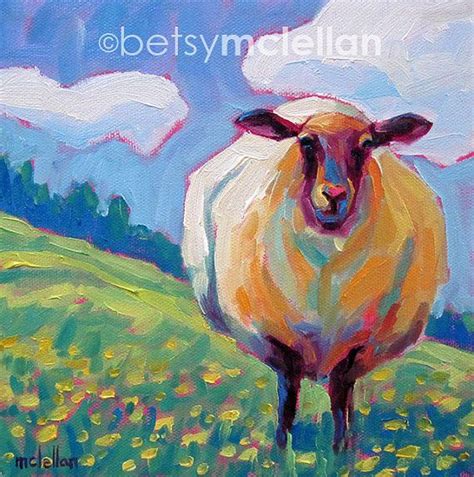 Sheep Sheep Art Animal Art Sheep Painting Original | Etsy | Sheep ...