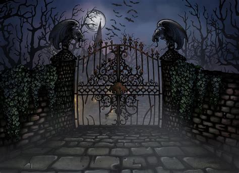 Cemetery gates by StellarIceCream on DeviantArt