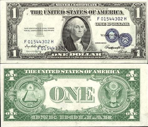 US 1 Dollar Note (Error Note) Series 1935-E Serial# F01544302H and F-1544133H Signatures: Priest ...