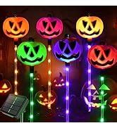 Amazon.com : Homeleo Set of 6 Solar Pumpkin Pathway Lights for ...