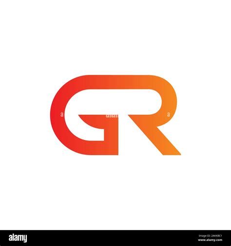 Initial GR Letter Linked Logo. GR letter Type Logo Design vector ...