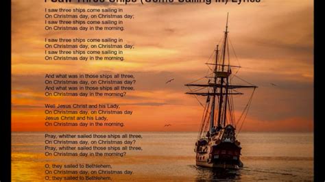 I Saw Three Ships (Come Sailing In) Lyrics - YouTube