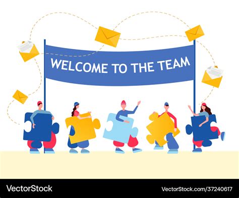 Welcome to team concept Royalty Free Vector Image