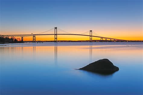 Claiborne Pell Bridge asa Newport Bridge sunrise photography | Juergen Roth