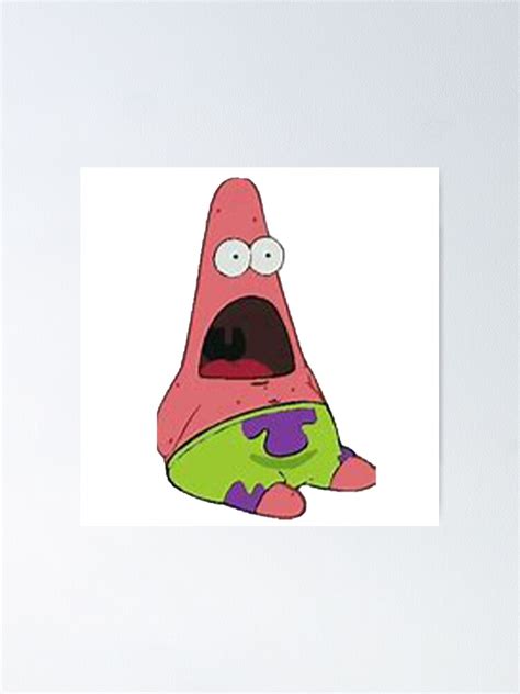 "Patrick Star, Meme shocked Face" Poster by Unrecycledmemes | Redbubble