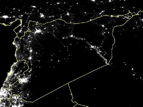 Satellite images: As conflict intensifies, lights go out in Syria | Satellite image, Syrian ...