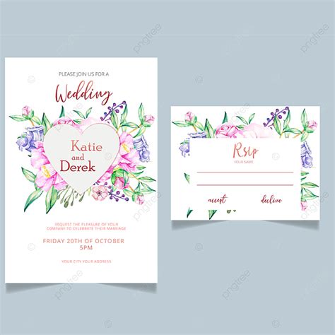 Wedding Invitation Rsvp Card Save The Date Template Download on Pngtree