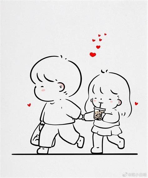 Easy Love Drawings, Cute Doodles Drawings, Cute Couple Drawings, Cute Couple Cartoon, Cute ...