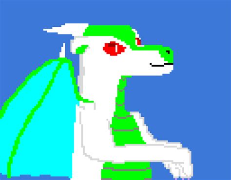 Meet sunny the albino dragon pixel art