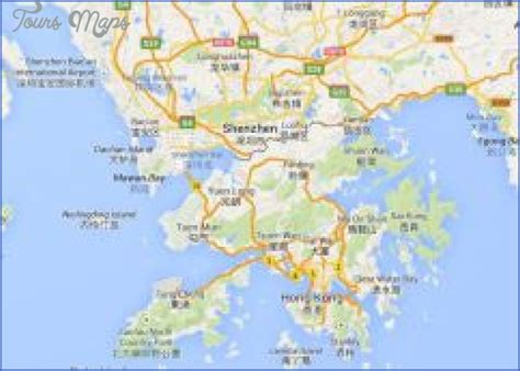 SHENZHEN MAP HONG KONG - ToursMaps.com