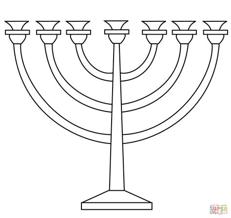 Menorah coloring page | Free Printable Coloring Pages