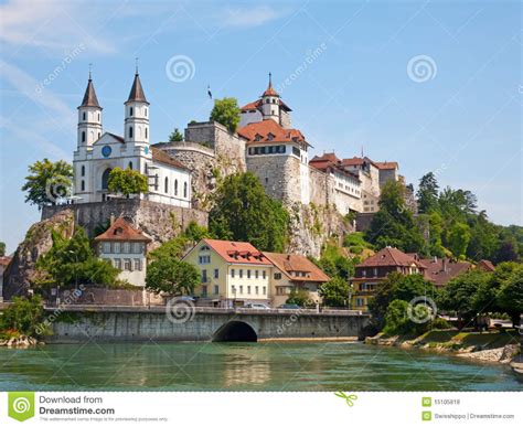 Photo about Aarburg castle near Zurich, Switzerland. Image of nice ...