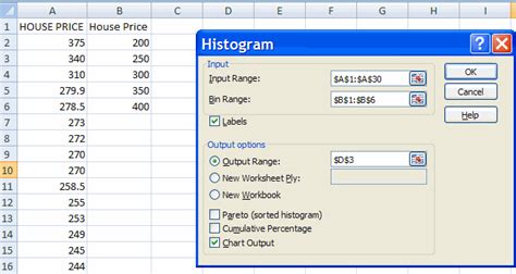 EXCEL Univariate: Histogram