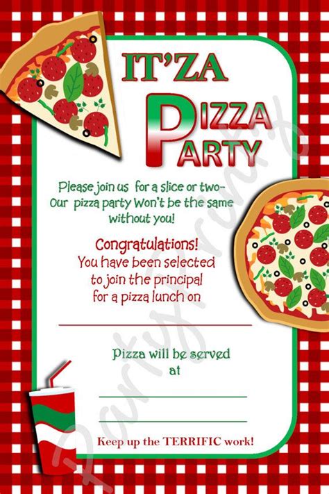 Free Printable Pizza Party Invitation Template | Pizza party ...