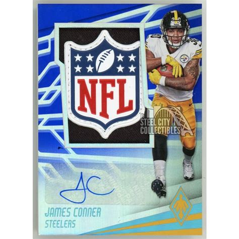 James Conner 2017 Panini Phoenix Football NFL Logo Shield Patch ...