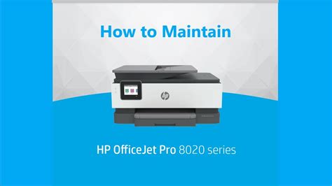 How to Maintain HP OfficeJet pro 8020 series Printer - YouTube