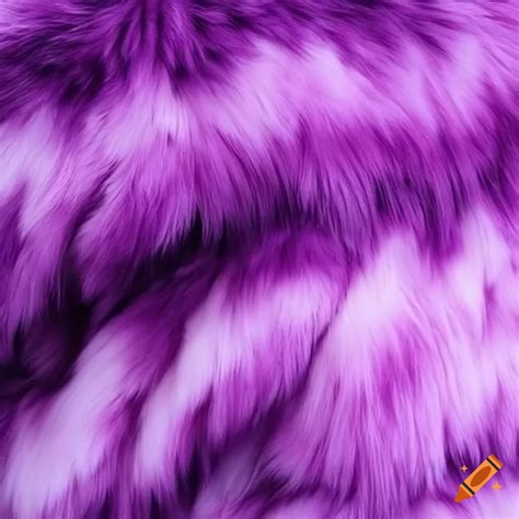 White and purple zebra print fox fur blanket