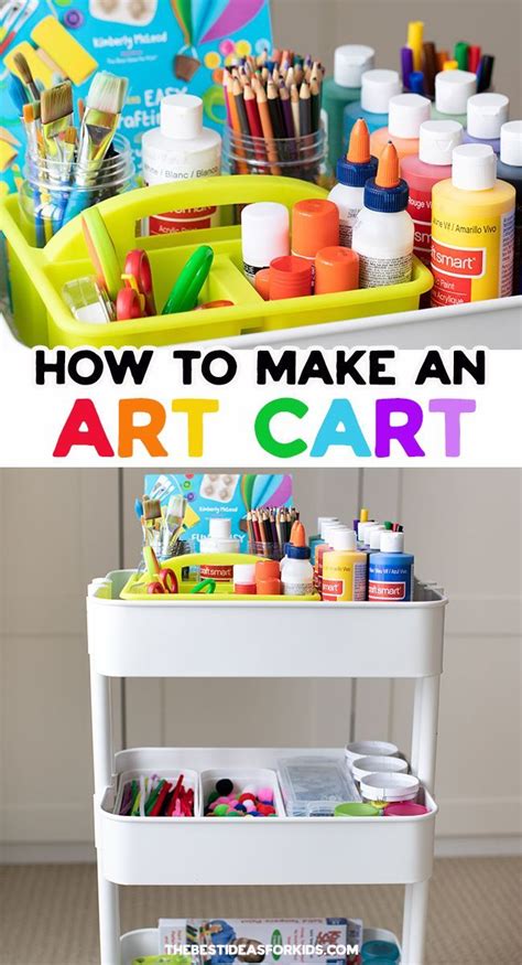 Kids Craft Storage | Kids craft storage, Kids art supplies, Art cart