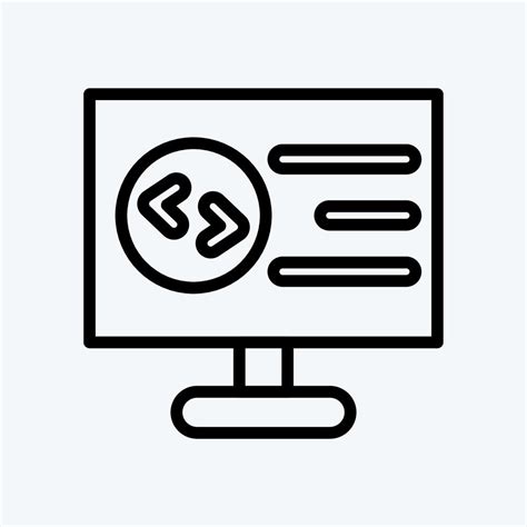 Icon Computer Programming. suitable for education symbol. line style ...