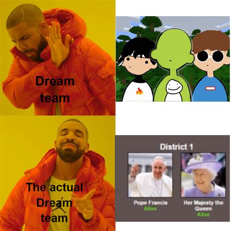 Technoblade dream team vs the actual dream team meme : r/Technoblade