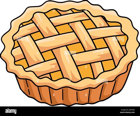 Apple Pie Food Cartoon Colored Clipart Stock Vector Image & Art - Alamy