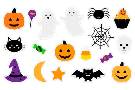 Cute Halloween stickers PNG. Halloween stickers printable By IrinaShishkova | TheHungryJPEG