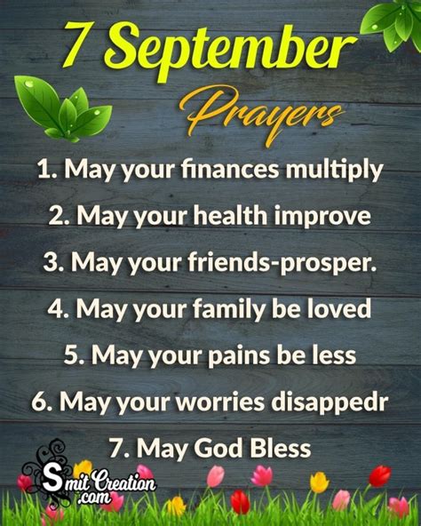 Seven September Prayers - SmitCreation.com