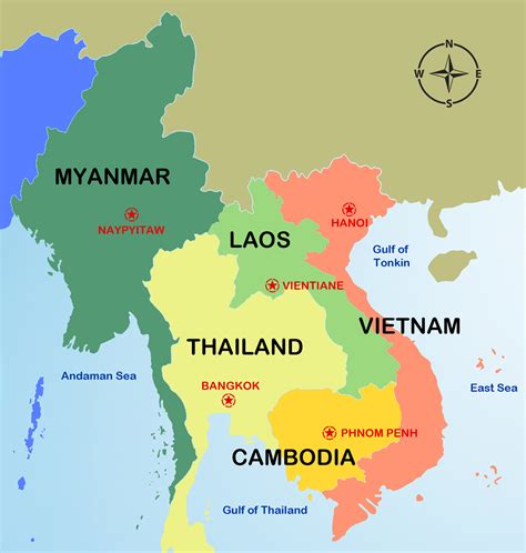 Laos On A World Map - Map