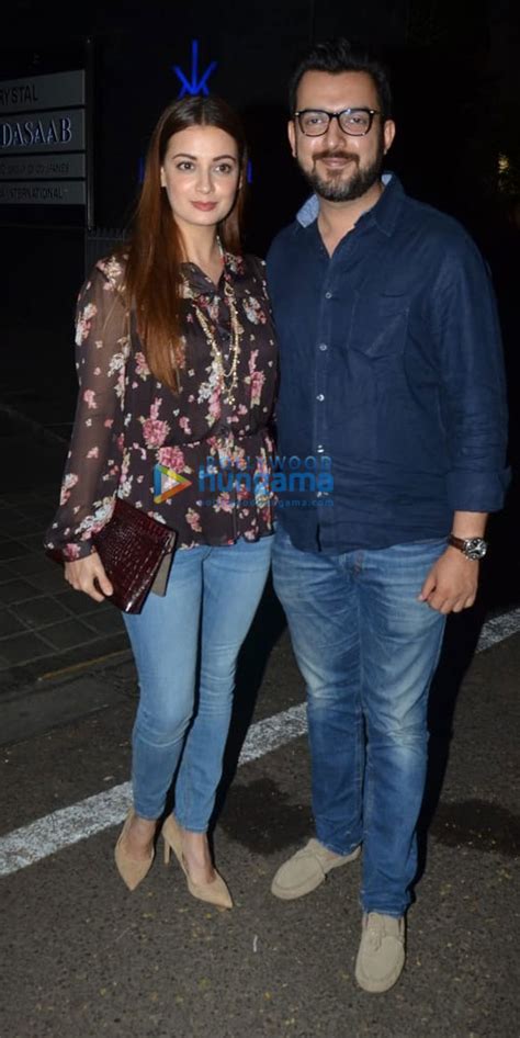 Dia Mirza snapped with her husband at Hakkasan in Bandra | Parties & Events - Bollywood Hungama