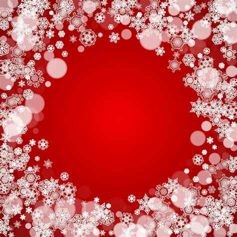 Premium Vector | Christmas snowflakes on red background