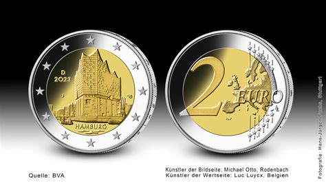 Download 2 euro commemorative coin 2023 "Bundesländer - Hamburg - Elbphilharmonie" | purchase online