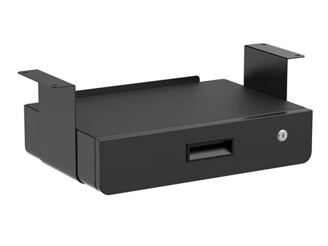 M Under Desk Drawer Lockable Black with Shelf - Multibrackets