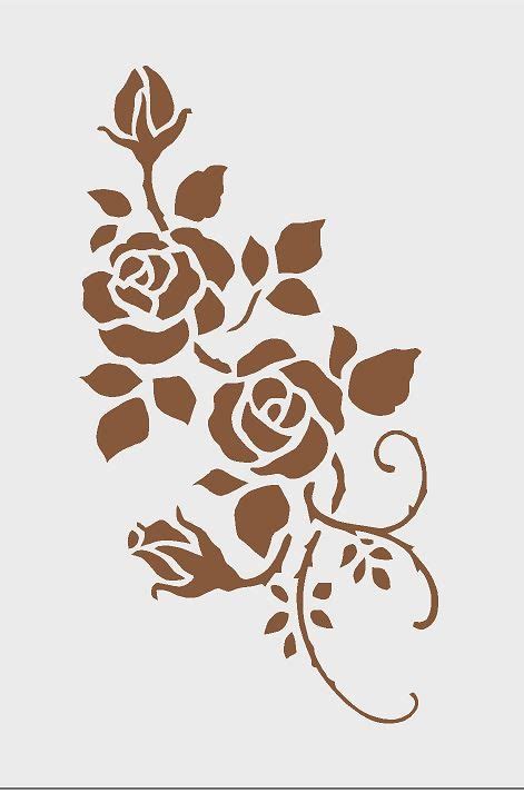 airbrush stencils roses - Google Search | Rose stencil, Stencil decor, Stencils printables