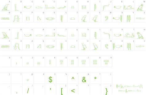 Download Free Font Ancient Egyptian Hieroglyphs