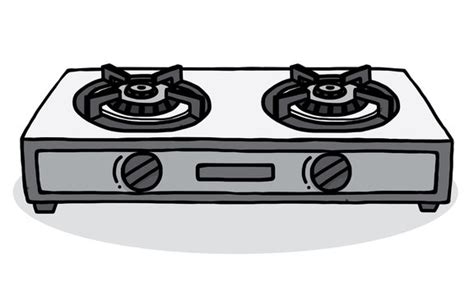 Clip Art: Basic Words: Stove B&W Unlabeled I abcteach.com - Clip Art Library