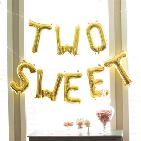 Can't believe the baby is TWO?!!!! These gold foil 16 inch TWO SWEET balloons are an adorable ...