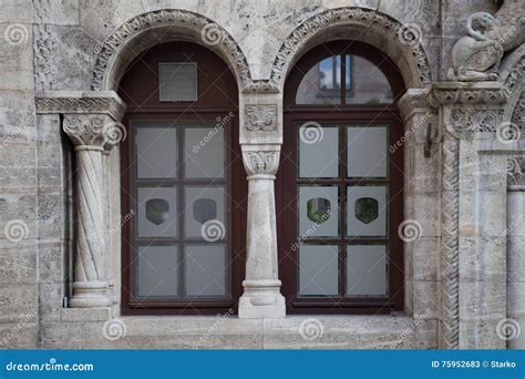 Windows and Doors in the Old European Style Stock Image - Image of ...