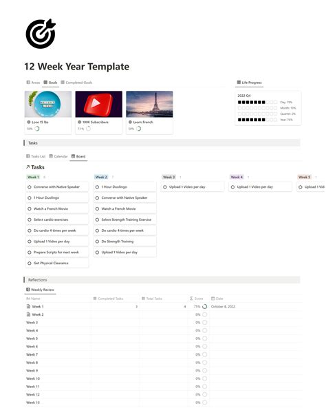 12 Week Year Notion Template | Notionhub