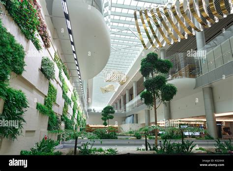 Changi Airport Terminal 4, fantastic interior design Stock Photo - Alamy